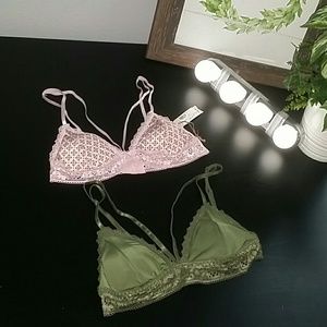Pair of super cute strappy adjustable bralettes!